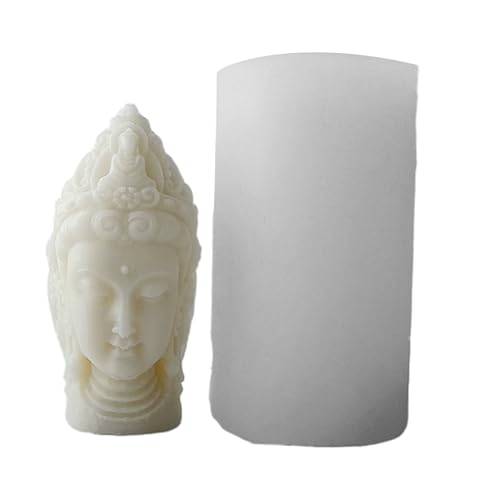 Buddhas Silikon Kerze Form 3D Skulptur Harz Gips Seife Machen Werkzeug Epoxidharz Ornamente Hause Handwerk von PEILINZE