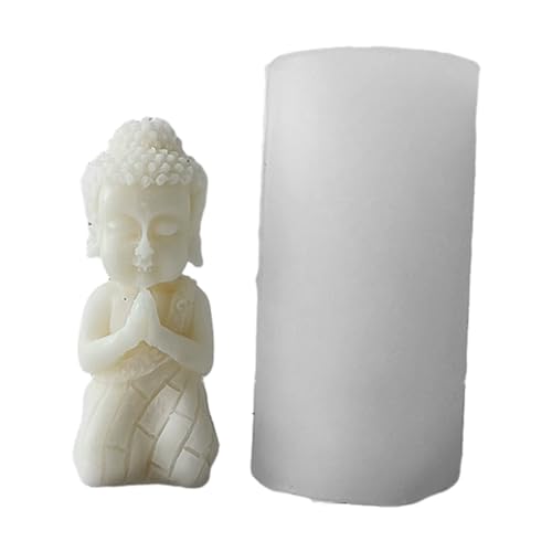 Buddhas Silikon Kerze Form 3D Skulptur Harz Gips Seife Machen Werkzeug Epoxidharz Ornamente Hause Handwerk von PEILINZE