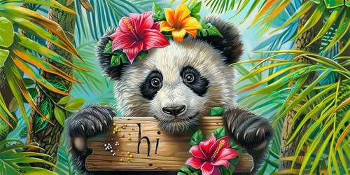 Malen Nach Zahlen Erwachsene Panda Malen Nach Zahlen xxl 100x200cm,Malbuch Malen Nach Zahlen DIY Kreatives Bastelset,mit Pinseln und Acrylfarbe,für Heimdekoration,Frauen Geschenke (Ohne Rahmen) ZP-470 von PEIPEIO