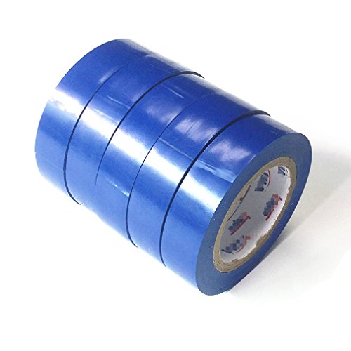 PEIUJIN Isolierband Elektriker Klebe Elektrisches Band Klebeband Tape PVC,5 Rollen 15mm x 10m Blau (Blau 5 Rollen) von PEIUJIN