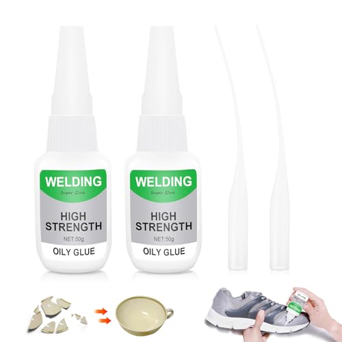 Schweißen von Hochfestem öligem kleber,2 Stück Universal Superkleber Starker Kunststoffkleber, Welding Super Glue, Mächtiger Universalkleber Wasserdichter Extra Stark für Kunststoff Metall Keramik von PENCHUAN