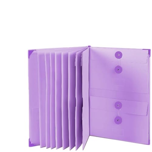 PENGZNL Dokumenten-Organizer mit Etiketten, Ordner mit Taschen, persönlicher Familien-Wichtiger-Dokumenten-Organizer, Notfall-Organizer, Life-Organizer-Set for Dokumente(Purple) von PENGZNL