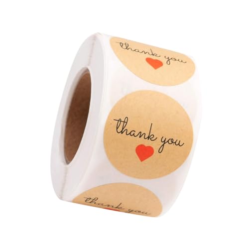 PEPLAYTAL 1 Satz Geschenkverpackungsband Wachssiegel Etikettenaufkleber Selbstklebendes Zierband Danke Label-tags Hochzeitsaufkleber Papier Klebeband Verpackungsetiketten Wickelband 2roll von PEPLAYTAL