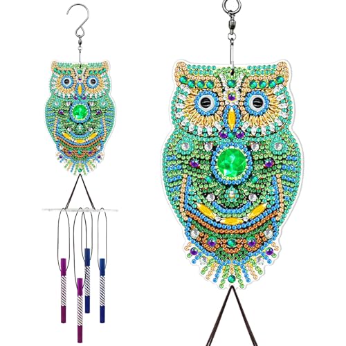 5D Diamond Painting Suncatcher, DIY Diamond Painting Wind Chime Craft Sets, Double Sided Diamond Painting Wind Chime Crystal Pendant for Children Girls Gifts, Hanging Ornament von PEPOYO AI