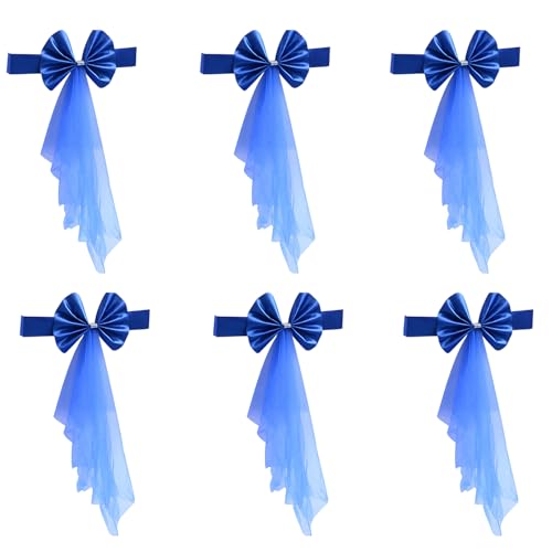 PEPWE Luxuriöse Stuhlschleifen, dehnbar, Spandex, Stuhlschärpen mit Schnallen, für Veranstaltungen, Sitzdekoration, 6 Stück PEPWE Luxuriöse Stuhlschleifen, dehnbar, Spandex, Stuhlschärpen mit Schnallen, für Veranstaltungen, Sitzdekoration, 6 Stück von PEPWE