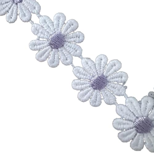 Spitzenband mit Blumenmuster, 91 cm, 25 mm breit, bestickt, für Hochzeitskleid, Kleidung, Verzierung Spitzenband mit Blumenmuster, 91 cm, 25 mm breit, bestickt, für Hochzeitskleid, Kleidung, Verzierung von PEPWE