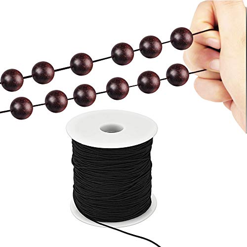 PERFETSELL 100m Elastische Kordel Schnur Perlenschnur 1mm Breite Polypropylen Gummikordel Elastisches Seil Zum Nähen und DIY Schmuck Kleidung Handwerk(1 Rollen) von PERFETSELL