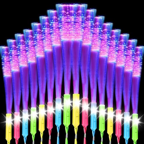 PERMUST 16 stück LED Leuchtstäbe, Leuchtstäbe Hochzeit, 3 Blitzmodi, Leuchtstäbe Party, Farbe Blinken, Leuchtstab LED, für Kinder Weihnachten, Konzert, Hochzeit, Mitgebsel Kindergeburtstag (16pcs) von PERMUST