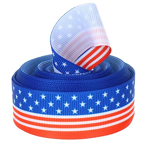 PERSELOSO 1 Rolle Band zum Unabhängigkeitstag verdrahtetes Band Satinband Band Gold Bänder Grad Stoff wiederverwendbar klebeband breites band Stirnband Verpackungsband präsentieren Polyester von PERSELOSO