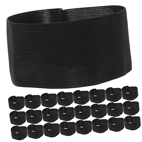 PERSELOSO 1 Satz Schwarzer Trauergürtel Armband Trauerfeier Trauerarmbänder Bands Trauerkapelle Der Schwarze Armbinde Zur Trauer Fußball-armbinde Trauerband Polyester Black 25st von PERSELOSO