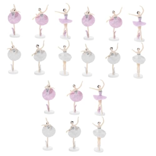 PERSELOSO 3 Sätze 3Er Set Tanzendes Ballettmädchen Ballettmädchen Statuen Rosa Tutu Tortenaufsätze Ballettmädchen Figur Waben Mittelstück Essbare Kuchendekorationen 6 Stück * 3 von PERSELOSO