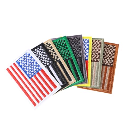 PERSELOSO 3 Sätze Aufnäher Mit Amerikanischer Flagge Uns Bestickt Stickerei Cool Union Jack-aufnäher Patch Insignien Frischer Fleck Flecken Aufkleber Flicken Aufnähen Stoff 8 Stück * 3 von PERSELOSO