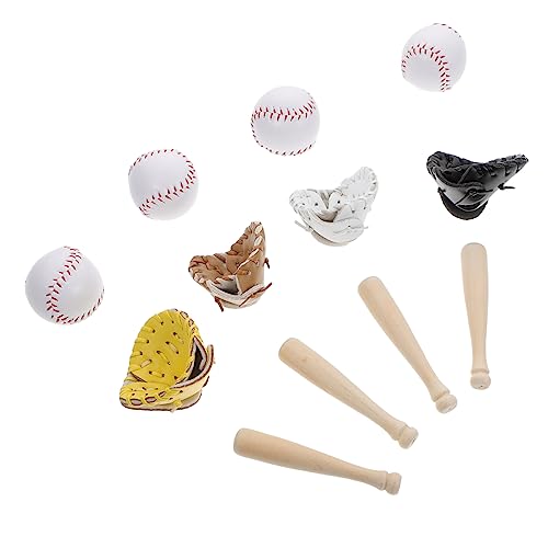 PERSELOSO 4 Sätze Baseball-Modell Baseball-schlüsselanhänger Aus Holz Materialien Für Schlüsselanhänger Selber Machen Mini-Baseball-kit Mini-Baseball-schlüsselanhänger Schlüsselketten Leder von PERSELOSO