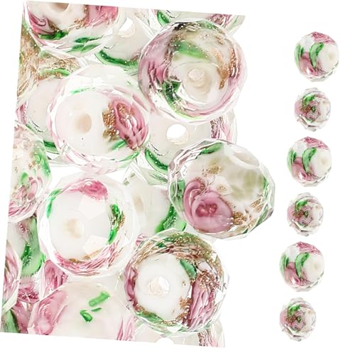 PERSELOSO 40 Stück Perlenarmbandzubehör Reiz Schmuck klein Perlen für Armbänder Anhänger zum Basteln Blumen- Blumenperlen Charms für die Herstellung von Armbändern Glas Rosa PERSELOSO 40 Stück Perlenarmbandzubehör Reiz Schmuck klein Perlen für Armbänder Anhänger zum Basteln Blumen- Blumenperlen Charms für die Herstellung von Armbändern Glas Rosa von PERSELOSO