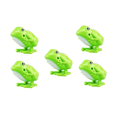 PERSELOSO 5 Stück hüpfender Frosch kindergeburtstags mitgebsel Kleinkinder Educational Toys Plush Toy Uhrwerk für pädagogisches lustiges Green von PERSELOSO