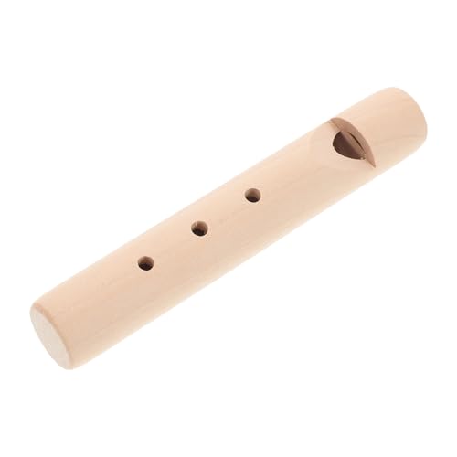 PERSELOSO Holzflöte Für Dreiloch Pfeife Aus Unbemaltem Holz DIY Spielzeuginstrument Für Kreative Aktivitäten Lustige Pfeife Für Musikinstrument von PERSELOSO