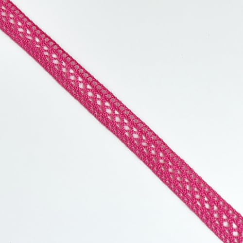 Geometrische Spitzenborte, 0,95 cm breit, 2,7 m/Packung, inklusive Spule, verschiedene Farboptionen (Rosa) von PETITECOCOCRAFTS