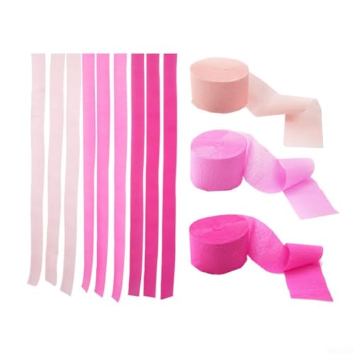 Kräftiges Krepppapier-Rollband mit Quaste, 22 m Länge, Rosa (Rosa) von PETSTIBLE