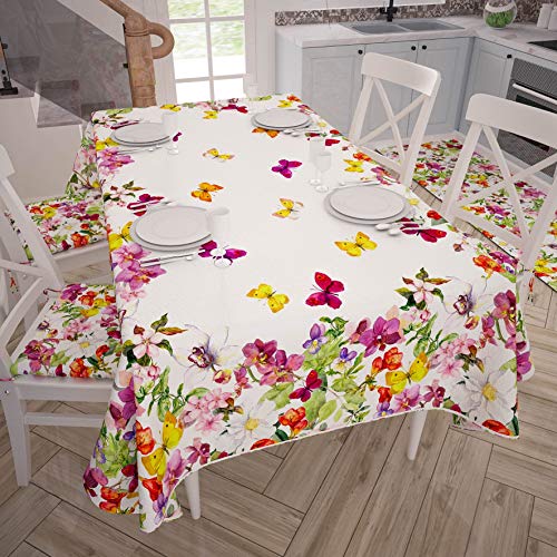 PETTI Artigiani Italiani Standard-Tischdecke für Küchentisch, Farfalle, 140x180 cm von PETTI Artigiani Italiani