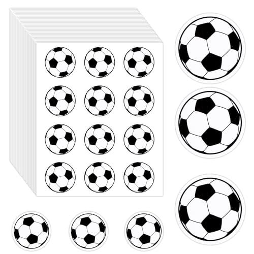 408stk Fußball Aufkleber, Vinyl Fußballaufkleber für Scrapbooking Fußball Sport Aufkleber Fußballpartygeschenkaufkleber für Kinder Fußballliebhaber Fußballpartydekorationen von PEUTIER