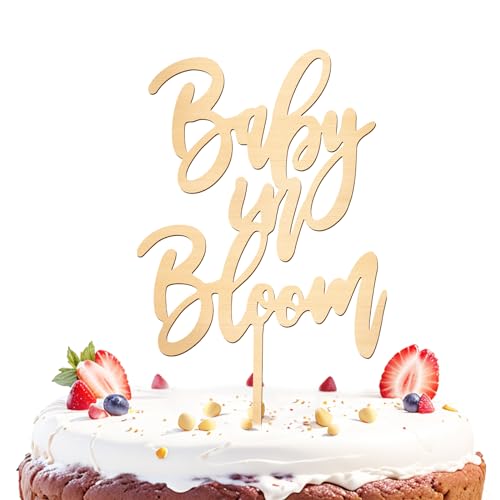 Baby Bloom-Kuchenaufsatz, Baby-Taufkuchenschild, Schwangerschaftsenthüllung Baby-Taufdekorationen Kuchenaufsatz zur Enthüllung des Geschlechts von PEUTIER