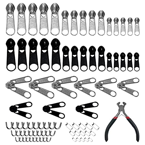 85-teiliges Reißverschlussreparaturset, einschließlich einer oberen Schneidzange und eines Reißverschlusses, ersetzen des Reißverschlusses, Reparieren des Reißverschlusses von PFLYPF
