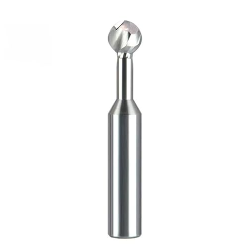 1pc Wolfram Beschichtet Lollipop Ball Cutter Legierung for Aluminium Bogen Ball End Fräser Forming Fräser Ball R1-R6mm (Size : 2F HRC60, Color : FOR ALUMINIUM_R1.5XD4X50L) von PFRANK