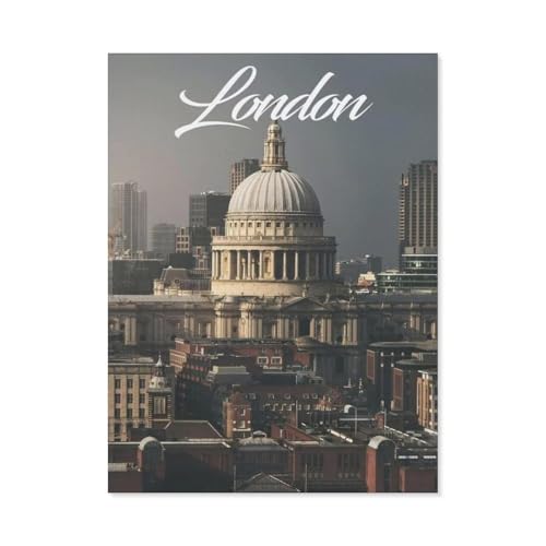 Diamond Painting，London Vintage Reiseposter，DIY 5d Diamant Painting Bilder, Diamant malerei Kits Malen nach Zahlen Wohnzimmer Bilder für die Inneneinrichtung（50 x 60 cm/19.68 x 23.62 Zoll）-BK49 von PGCKSK