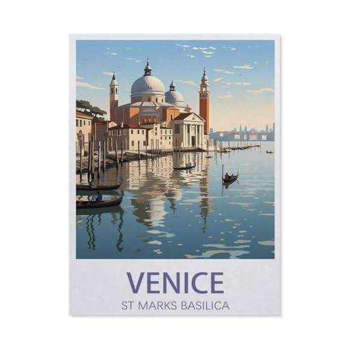 PGCKSK 3D DIY Diamond Painting Set，Venedig St. Marks Basilika，Runder Diamant-Kreuzstich, handgestickte Familie Wanddekoration Malerei（30 x 40 cm/11.81 x 15.74 Zoll）-AW59 von PGCKSK