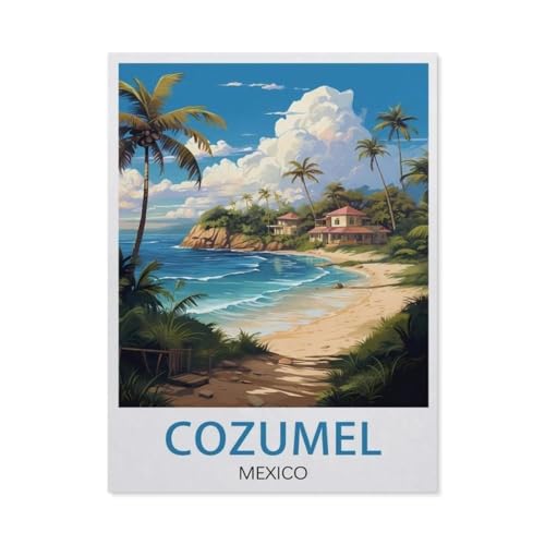 PGCKSK 5D DIY Diamond Painting Set，Cozumel Mexiko，Runder Diamant Kreuzstich, Mosaik Raumdekoration Malerei（40 x 50 cm/15.74 x 19.68 Zoll）-BA16 von PGCKSK