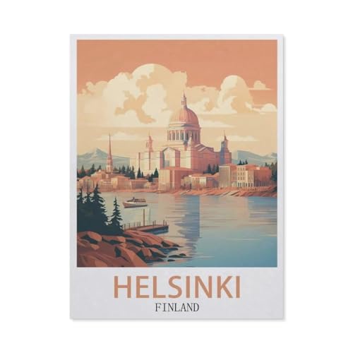 PGCKSK 5D DIY Diamond Painting Set，Helsinki, Finnland，Runder Diamant Kreuzstich, Mosaik Raumdekoration Malerei（30 x 40 cm/11.81 x 15.74 Zoll）-AW76 von PGCKSK