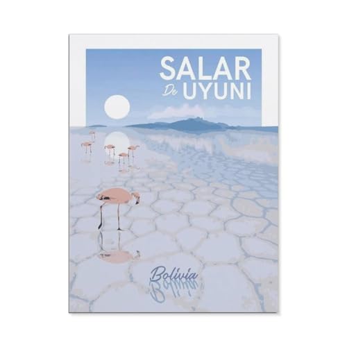 PGCKSK 5D diy Diamond Painting，Große Salzebenen von Uyuni, Bolivien，Full Round Diamantstickerei Mosaik Kreuzstichmuster Perlenstickerei Home Deco（50 x 60 cm/19.68 x 23.62 Zoll）-BL1 von PGCKSK