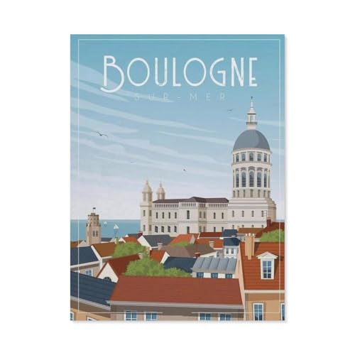 PGCKSK Boulogne-sur-Mer Frankreich，Diamant-Malerei-Sets für Erwachsene – 5D-Diamant-Malerei-Kit, Vollbohrer Diamant-Kunst-Kits für Zuhause Wanddekoration（30 x 40 cm/11.81 x 15.74 Zoll）-BN33 von PGCKSK