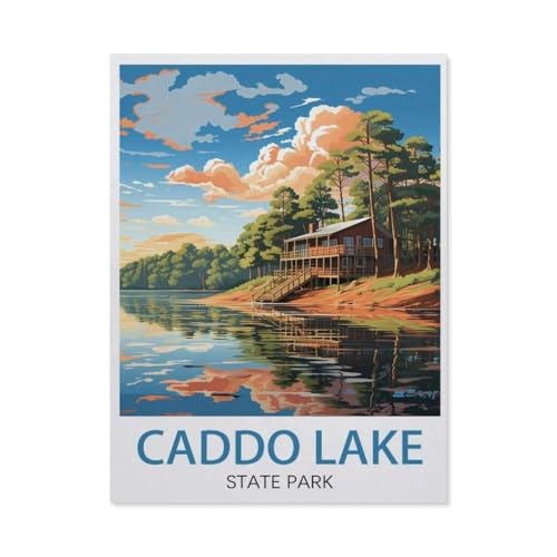 PGCKSK DIY 5d Diamantmalerei,Caddo Lake State Park Texas,Kreuzstich Volldiamant Kristall Strass Stickerei Bild Handwerk Handwerk Wanddekoration Geschenk(40 x 50 cm/15.74 x 19.68 Zoll)-AL5 von PGCKSK