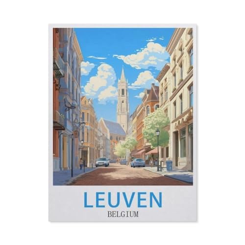 PGCKSK DIY Diamond Painting Set，Löwen Belgien，Diamantmalerei, handgemachte Stickerei Geschenke für Erwachsene/Kinder（30 x 40 cm/11.81 x 15.74 Zoll）-AW100 von PGCKSK