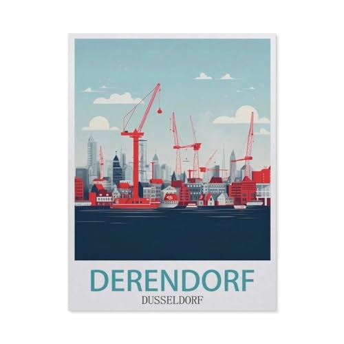 PGCKSK Derendorf Düsseldorf，Full Round Diamond 5D DIY Diamond Painting 3D Stickerei Kreuzstich Mosaik Gemälde Dekor（30 x 40 cm/11.81 x 15.74 Zoll）-AX14 von PGCKSK