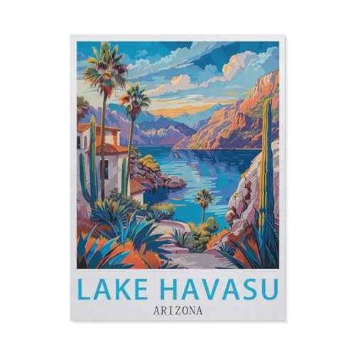 PGCKSK Diamond 5D DIY Diamond Painting，Lake Havasu Arizona，3D-Stickerei Kreuzstich-Mosaik-Malerei-Dekor（30 x 40 cm/11.81 x 15.74 Zoll）-AZ8 von PGCKSK