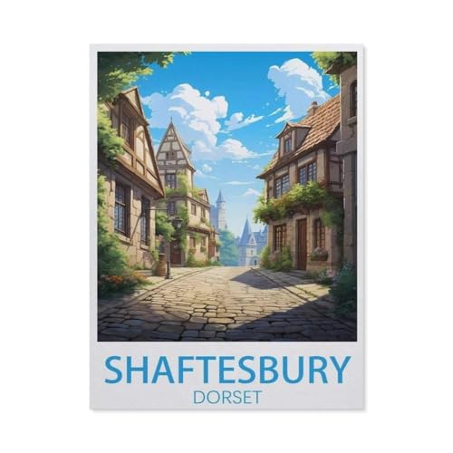 PGCKSK Diamond 5D DIY Diamond Painting，Shaftesbury Dorset，3D-Stickerei Kreuzstich-Mosaik-Malerei-Dekor(30 x 40 cm/11.81 x 15.74 Zoll)-AT68 von PGCKSK