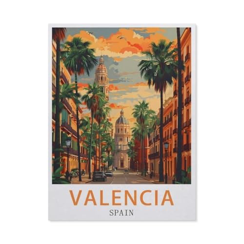 PGCKSK Diamond Painting，Spanien Valencia，DIY 5d Diamant Painting Bilder, Diamant malerei Kits Malen nach Zahlen Wohnzimmer Bilder für die Inneneinrichtung（50 x 60 cm/19.68 x 23.62 Zoll）-AZ49 von PGCKSK