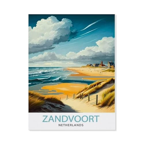 PGCKSK Diamond Painting，Zandvoort Niederlande，DIY 5d Diamant Painting Bilder, Diamant malerei Kits Malen nach Zahlen Wohnzimmer Bilder für die Inneneinrichtung（40 x 50 cm/15.74 x 19.68 Zoll）-BJ29 von PGCKSK