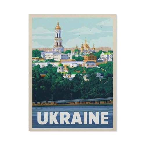 PGCKSK Europa, Ukraine, Poster，Full Round Diamond 5D DIY Diamond Painting 3D Stickerei Kreuzstich Mosaik Gemälde Dekor（30 x 40 cm/11.81 x 15.74 Zoll）-BL74 von PGCKSK