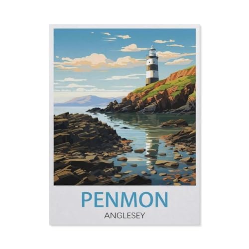 Penmon Anglesey，Diamant-Malerei-Sets für Erwachsene – 5D-Diamant-Malerei-Kit, Vollbohrer Diamant-Kunst-Kits für Zuhause Wanddekoration（50 x 60 cm/19.68 x 23.62 Zoll）-AY53 von PGCKSK