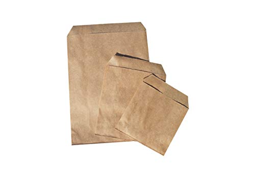 Papiertüten klein BRAUN natur Kraftpapier 6,5 x 9 cm (500 Stück) von PGV