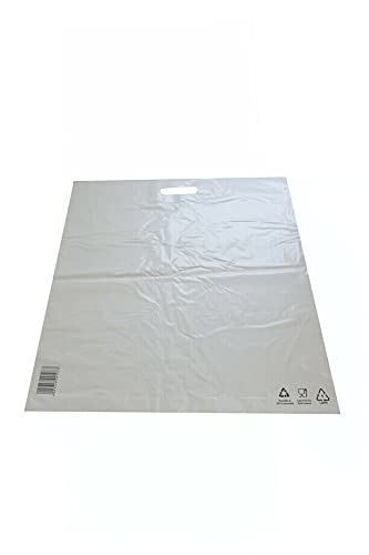 Tragetaschen LDPE COEX weiss 38 x 45 + 5 cm - 50 mµ (50 Stück) von PGV