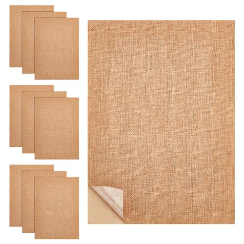 PH PandaHall 10 Blatt Bedruckbarer Block Aus Natürlichem Jutepapier 21.2 x 30cm Sackleinen Scrapbooking Zubehör Laminierte Sackleinenbögen Stoff Sackleinenkarton Zum Nähen Und Basteln von PH PandaHall