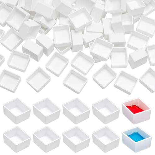 PH PandaHall 100 Stück Leere Wasserfarbenpfännchen 2 ml Halbpfännchen Kleine Leere Kunststoff-Farbpfännchen für Malzubehör, DIY-Kunst, Zeichnen, Malen, Wasserfarbenpalette, Reise-Palette aus Blech PH PandaHall 100 Stück Leere Wasserfarbenpfännchen 2 ml Halbpfännchen Kleine Leere Kunststoff-Farbpfännchen für Malzubehör, DIY-Kunst, Zeichnen, Malen, Wasserfarbenpalette, Reise-Palette aus Blech von PH PandaHall