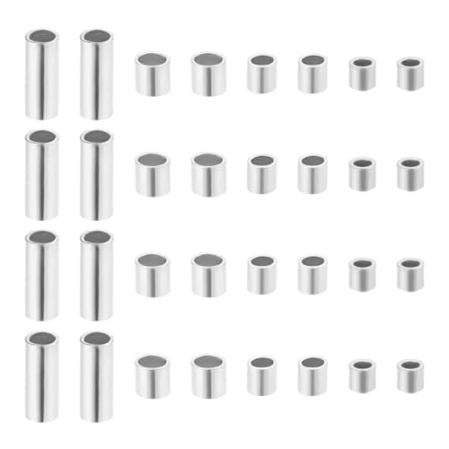 PH PandaHall 108 Stück 925 Quetschperlen Aus Sterlingsilber 4 Größen Platin Spacer Perlen Lose Stopper Perlen Für DIY Halsketten Armbänder Herstellung von Schmuck als Geschenk 1.2/1.5/2/5mm von PH PandaHall