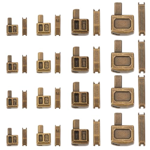 PH PandaHall 16 Set Reißverschluss Reparaturset Metall Reißverschluss Einsteckstift In 4 Größe Nr.#3#5#8#10 Reißverschluss Verriegelung Schieberhalter Reißverschluss Unteranschlag Reißverschluss von PH PandaHall