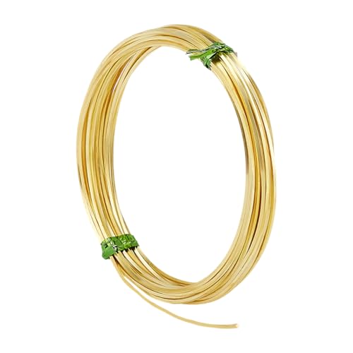 PH PandaHall 19.7 Feet(6m) 18 Gauge(1mm) Messing Vierkantdraht Kupfer Beading Wire Schmuckdraht Sicken floralen Aluminium Handwerk Draht Dead Soft Kupferdraht für Wire Wrapping Schmuck Craft Making von PH PandaHall