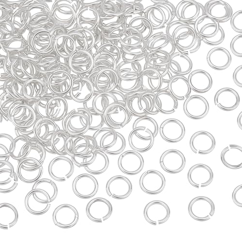 PH PandaHall 200 Stück 925 offene Biegeringe Mit Sterling Silber Beschichtung 4mm Kleiner O Ring Verbinder Schmuckherstellung Kreisverschluss Verbindungsringe Mini Ring Verbinder Für Schmuckhandwerk von PH PandaHall